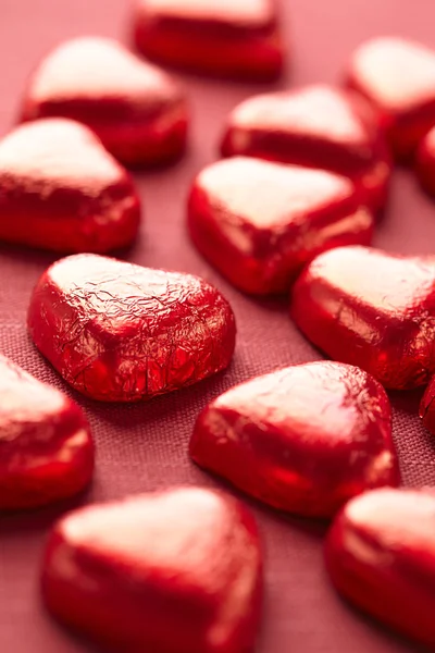 Red heart candies