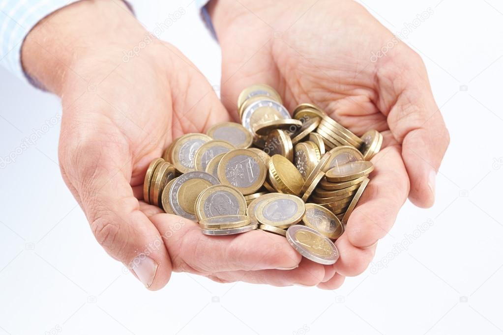 male Hands with money