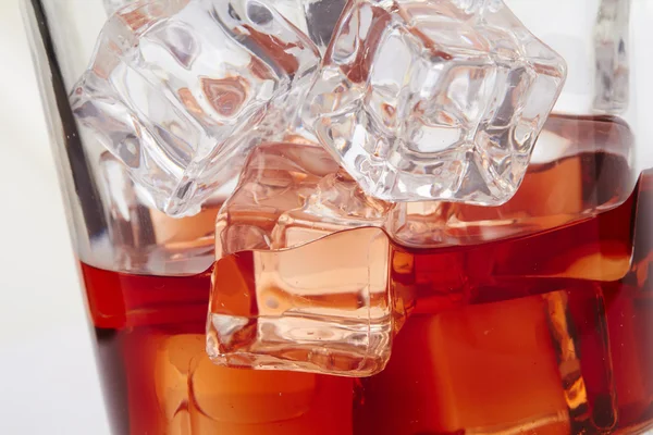 Whiskey with ice cubes — Stock Photo, Image