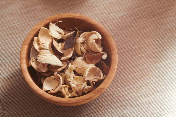 Dry plants in plate — Stock Photo, Image