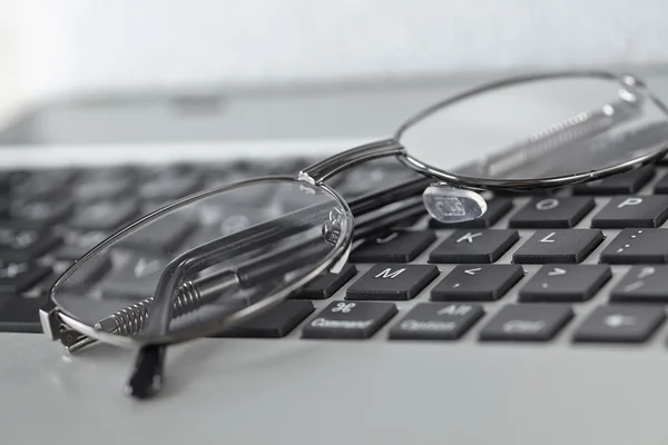 Business composition with glasses — Stock Photo, Image