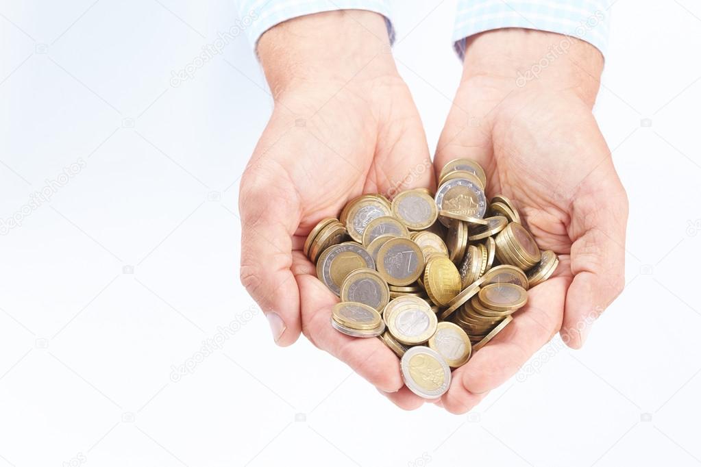 male Hands with money