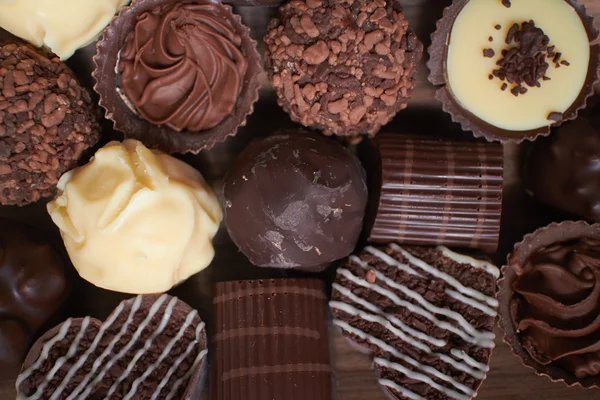 Lahodné čokoládové bonbony — Stock fotografie