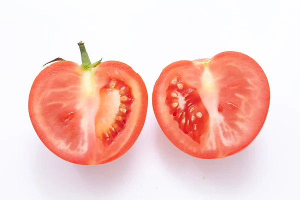 Fresh tomatoes on white — Stock Photo, Image