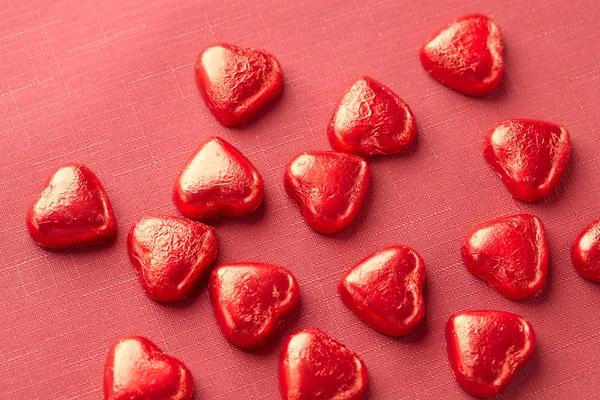 Red heart candies — Stock Photo, Image