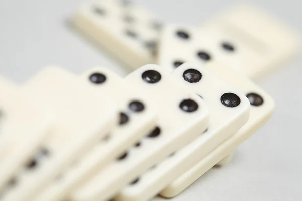 Білий Domino штук — стокове фото