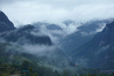 Üstten Görünüm dağlar Karadağ