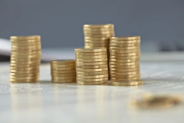 Euro coins close up — Stock Photo, Image