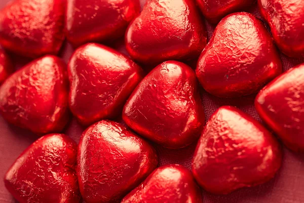 Red candies hearts — Stock Photo, Image