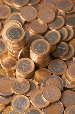Euro coins yakın çekim