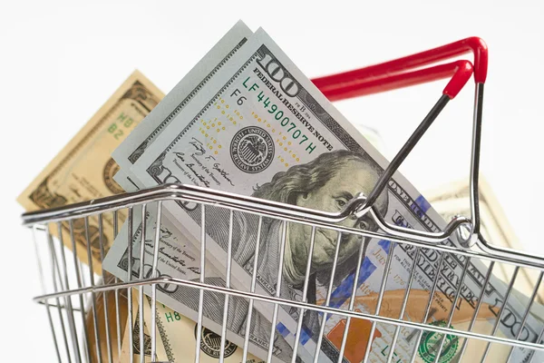 alışveriş sepeti ve dolar