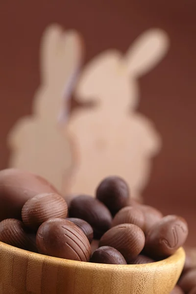 Chocolate Easter eggs — Stock Photo, Image