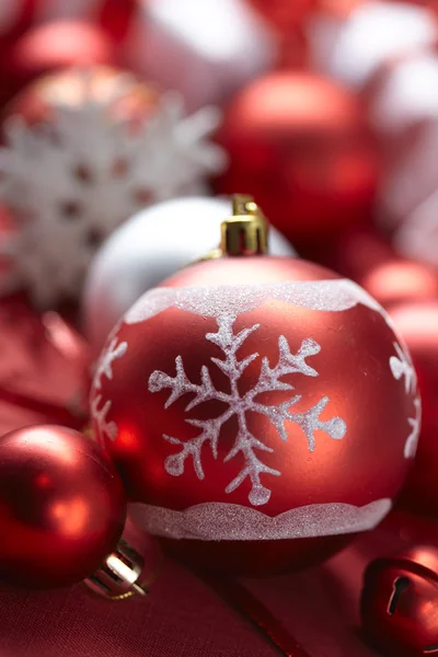 Boules de Noël rouges — Photo