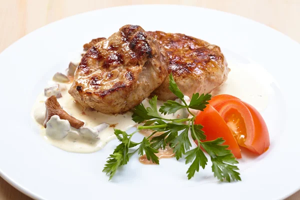 Steak with sauce — Stock Photo, Image
