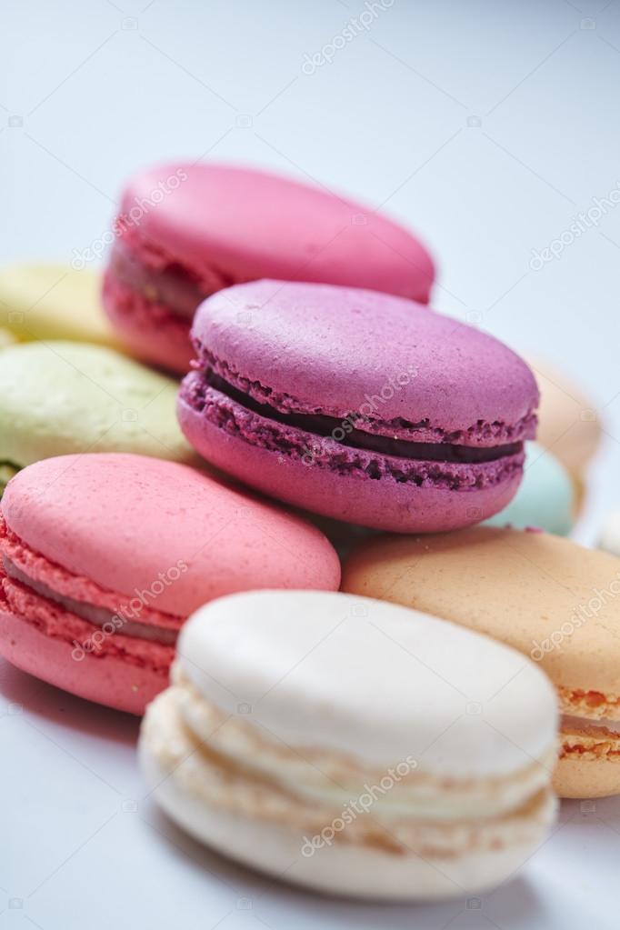 tasty colorful macaroons