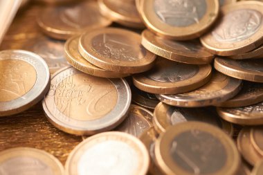 Euro coins yakın çekim