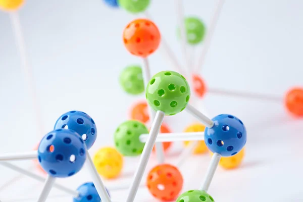 Molekulare Struktur mit Bällen — Stockfoto