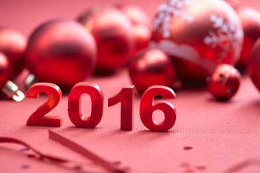 Kırmızı Noel kartı