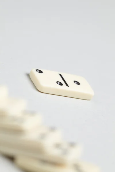 Domino pieces on white — Stock Photo, Image