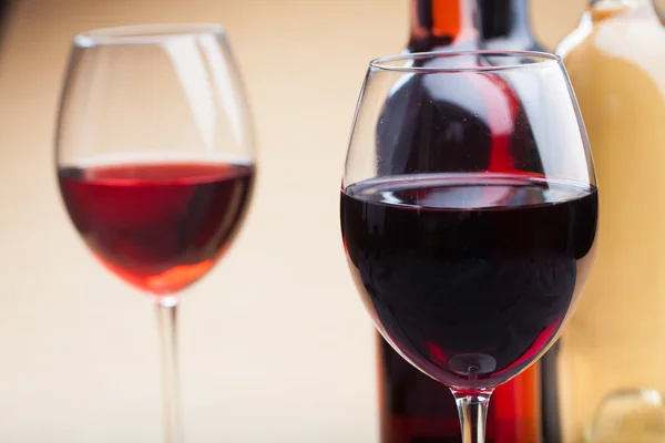 Uppsättning av vin i glas — Stockfoto