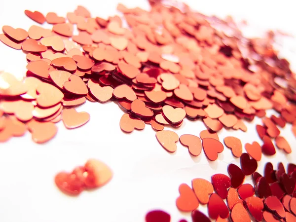 Hearts confetti close up — Stock Photo, Image