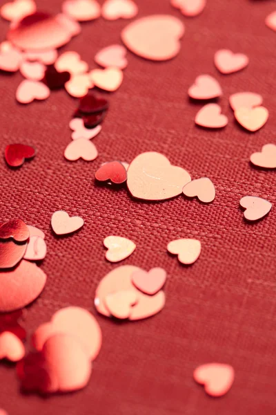 Hjärtat konfetti bakgrund — Stockfoto