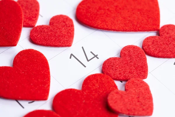 Agenda voor de dag van Valentijnskaarten — Stockfoto