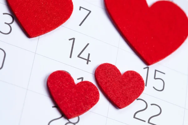 Calendário para dia dos namorados — Fotografia de Stock