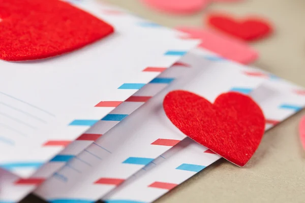 Envelopes de dia de Valentim — Fotografia de Stock