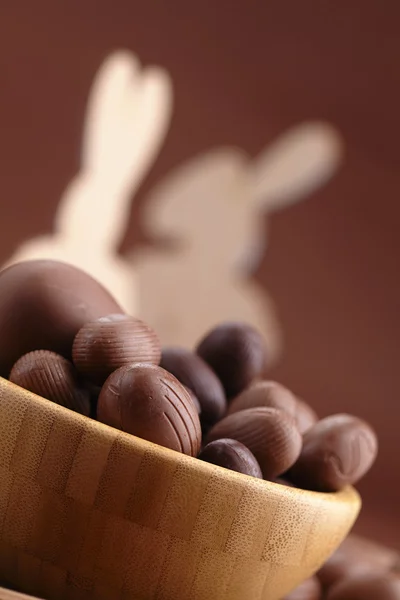 Chocolate Easter eggs — Stock Photo, Image