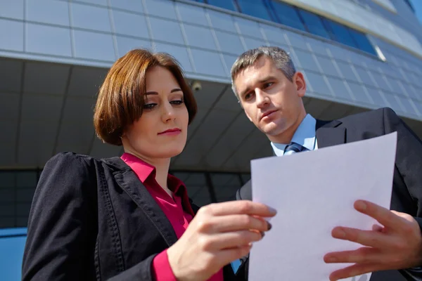 Business man and business  woman — Stock Photo, Image