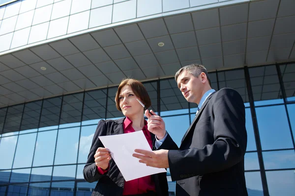 Business man and business  woman — Stock Photo, Image