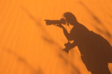 Fotoğrafçı siluet duvar