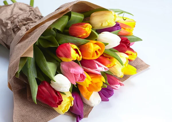 Schöner Tulpenstrauß — Stockfoto