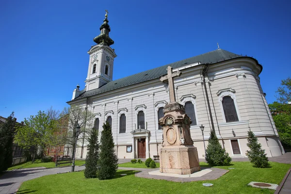 Domkyrkan kyrkan av den heliga Great-Martyr George i Novi Sad, Se — Stockfoto