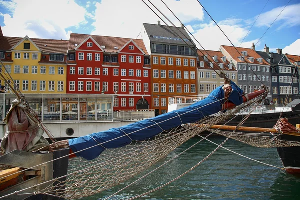 Nyhavn (nuovo porto) a Copenaghen, Danimarca — Foto Stock