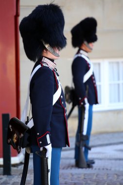 Copenhagen, Danimarka - 15 Ağustos 2016: Danimarka Kraliyet hayat Muhafızlar 