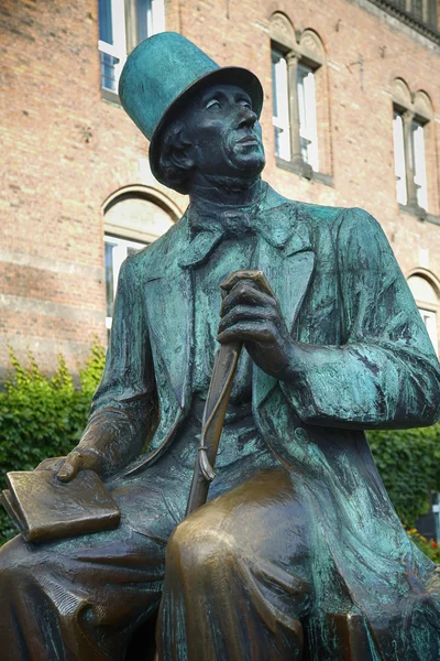 Пам'ятник Ганс Крістіан Андерсен в Копенгагені, Данія Стокове Фото