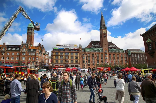 Copenhagen, Danimarka - 14 Ağustos 2016: Scandic Palace Hotel olan bir — Stok fotoğraf