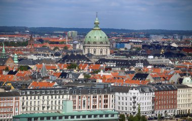 Kopenhag, Danimarka 'nın Panoramik Görünümü