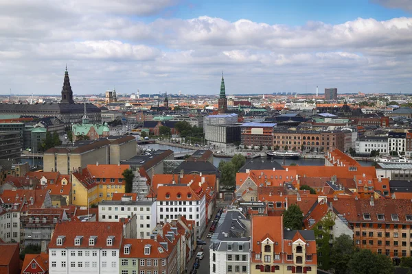 Panoramisch uitzicht op Kopenhagen, Denemarken — Stockfoto