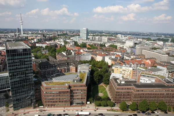 Вид на Гамбург від церкви Святого Michael, Гамбург — стокове фото