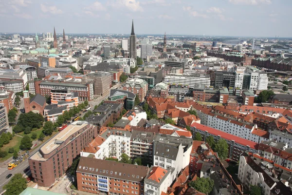 Vista sobre Hamburgo da Igreja de São Miguel, Hamburgo — Fotografia de Stock