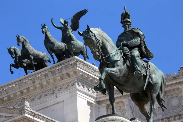 Monumento a Victor Emenuel II, em Roma, Itália — Fotografia de Stock