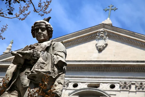 Estátua Pietro Metastasio em Roma, Italia — Fotografia de Stock