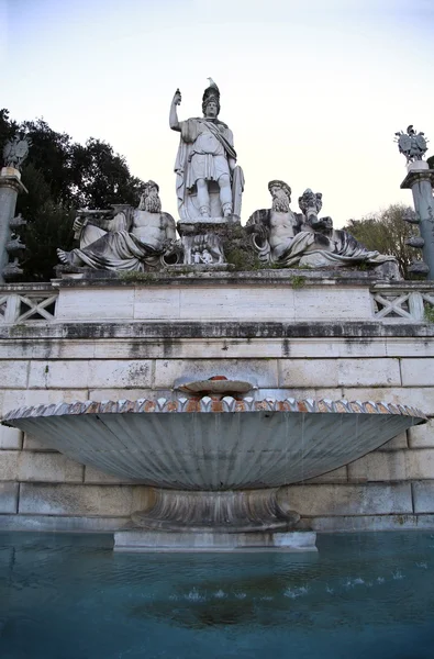 意大利罗马的波波罗广场和弗拉米尼奥方尖碑广场 — 图库照片