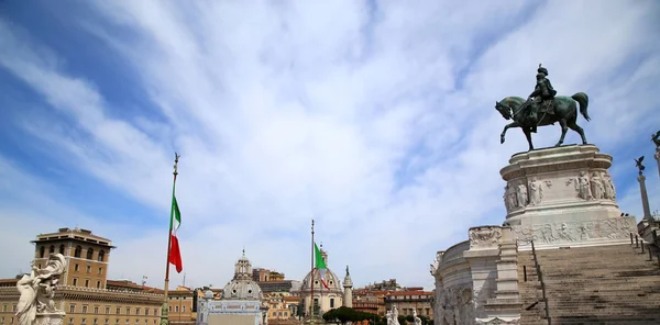 Fontána Neptun v Piazza del Popolo, Řím, Itálie — Stock fotografie