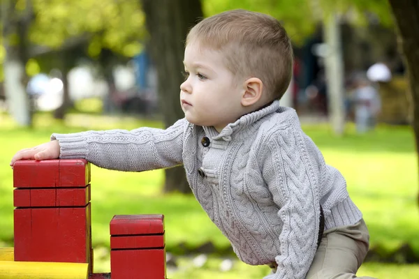 2 years old Baby boy on playground — Stock Photo, Image