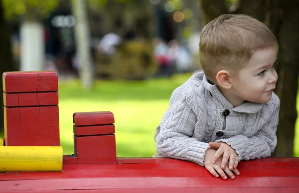 2 years old Baby boy on playground — Stock Photo, Image