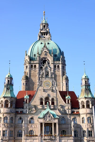 Nuovo municipio (Rathaus) di Hannover, Germania — Foto Stock